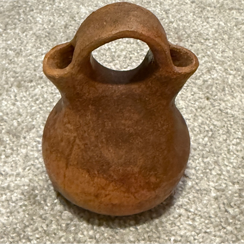 Rustic Native American Wedding Vase Navajo Pottery Horsehair Union Ceremony